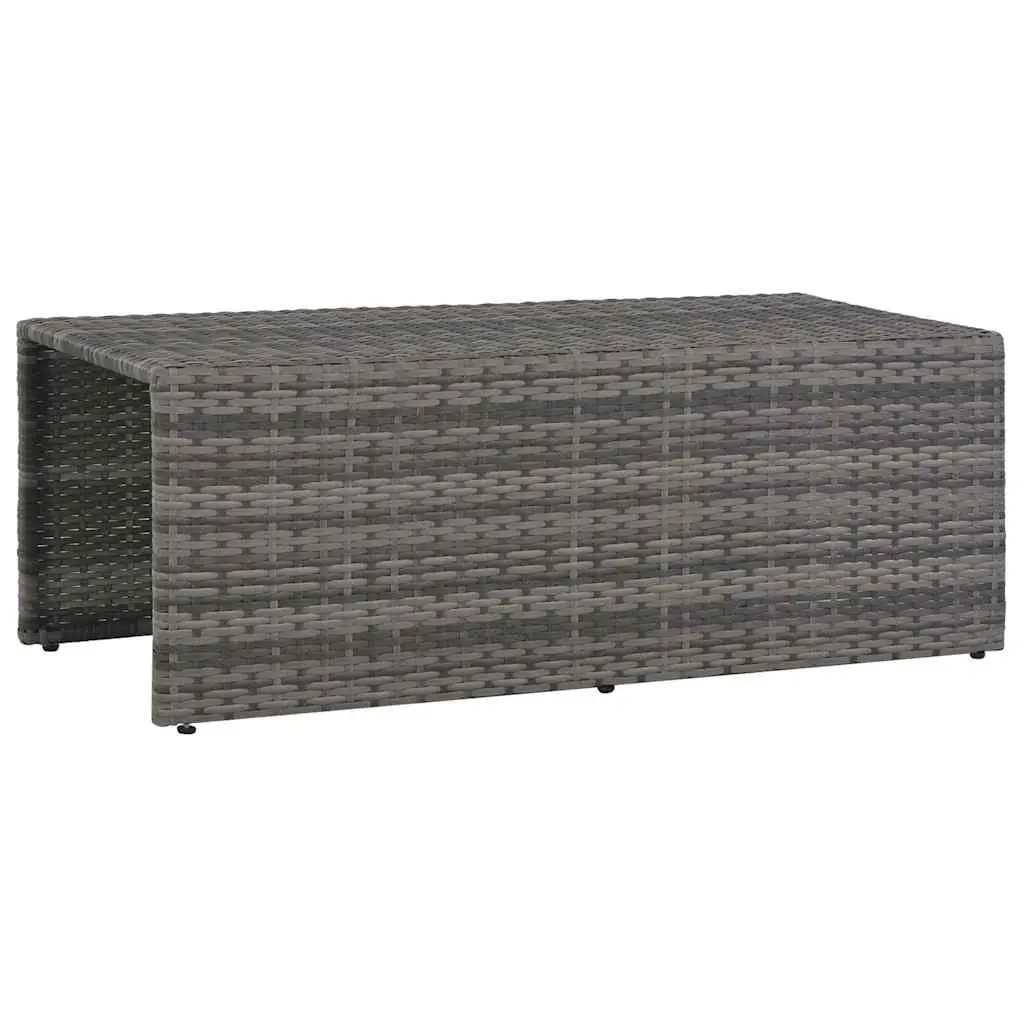 Garden Lounge Set PE Rattan 6 Piece Outdoor Furniture with Cushions Grey