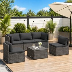 4 Piece Stylish Garden Lounge Sofa Set with Cushions