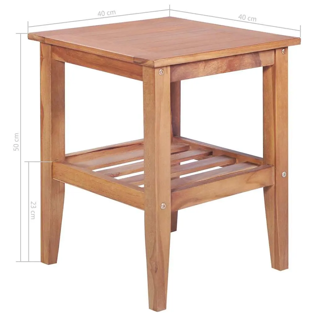 Coffee Table Teak Wood 40x40x50 cm Brown Indoor Outdoor Accent Side Table