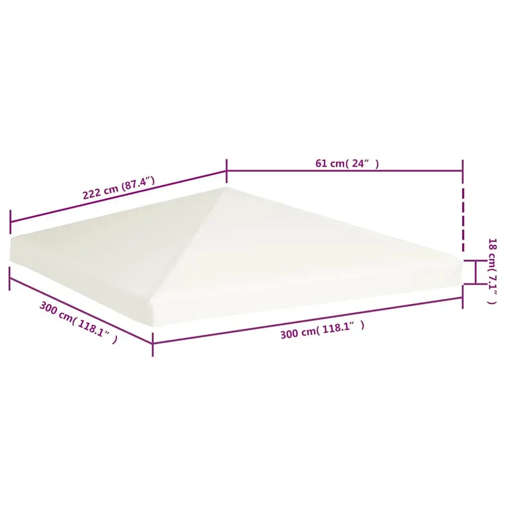 3x3m Replacement Gazebo Top Cover Canopy
