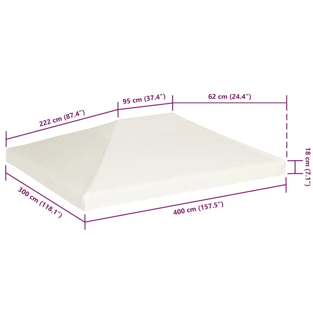4x3 m Gazebo Top Cover Replacement Roof