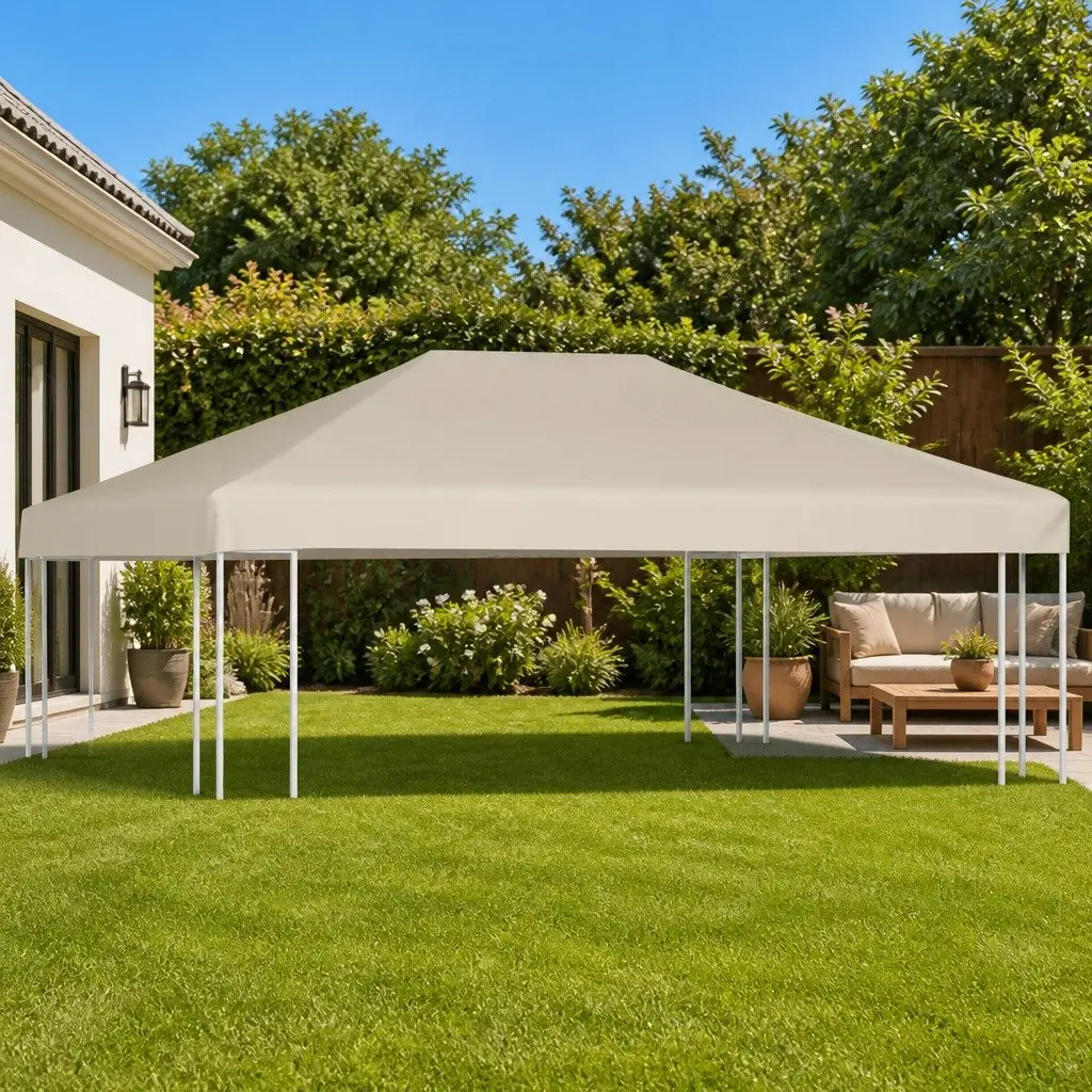Gazebo Top Cover PVC-coated Fabric 4x3 m Beige