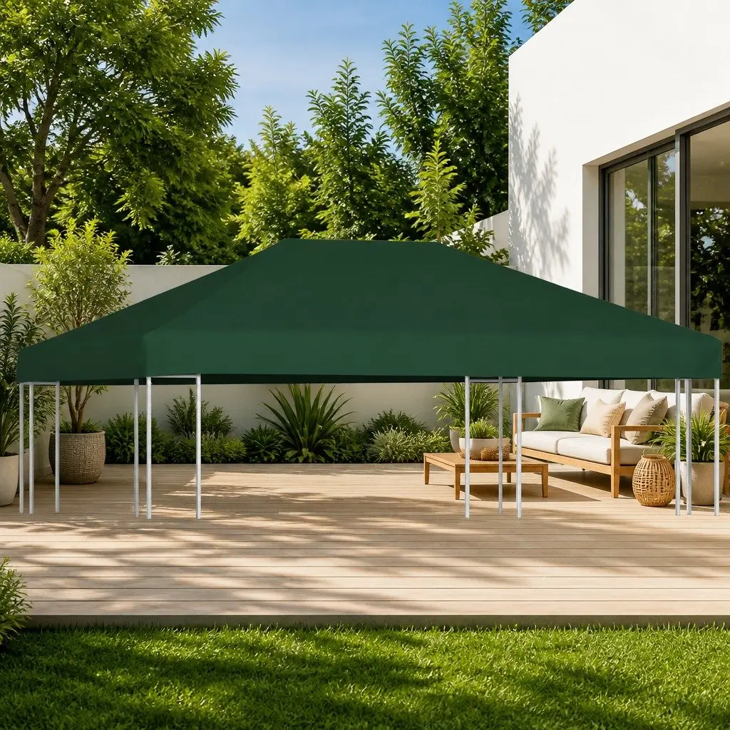 Green Polyester Gazebo Replacement Canopy Cover