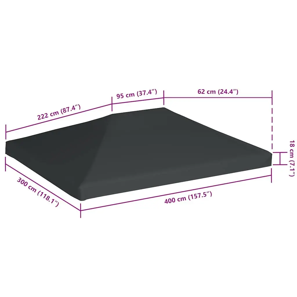 Replacement Canopy for Gazebo 4x3 m
