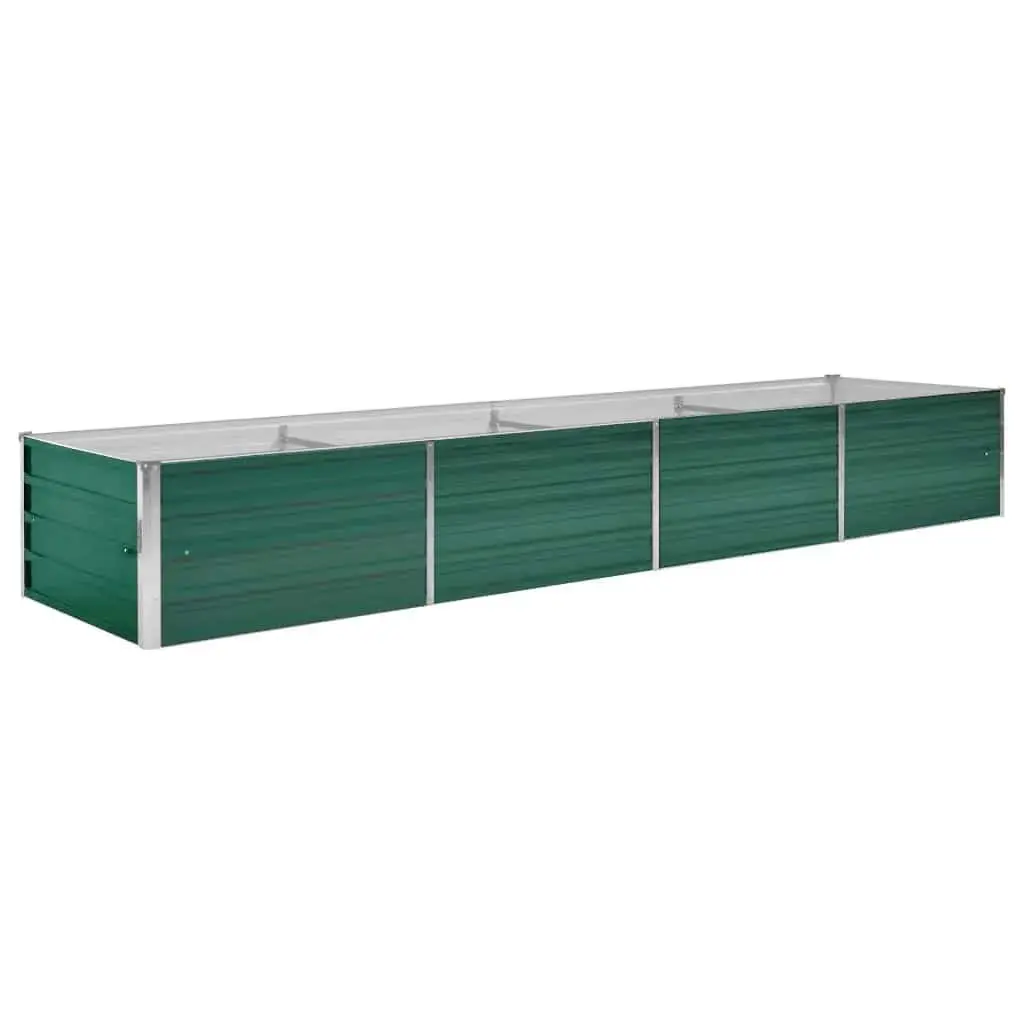 Raised Garden Bed Planter Box Galvanised Steel 320 x 80 x 45 cm Green