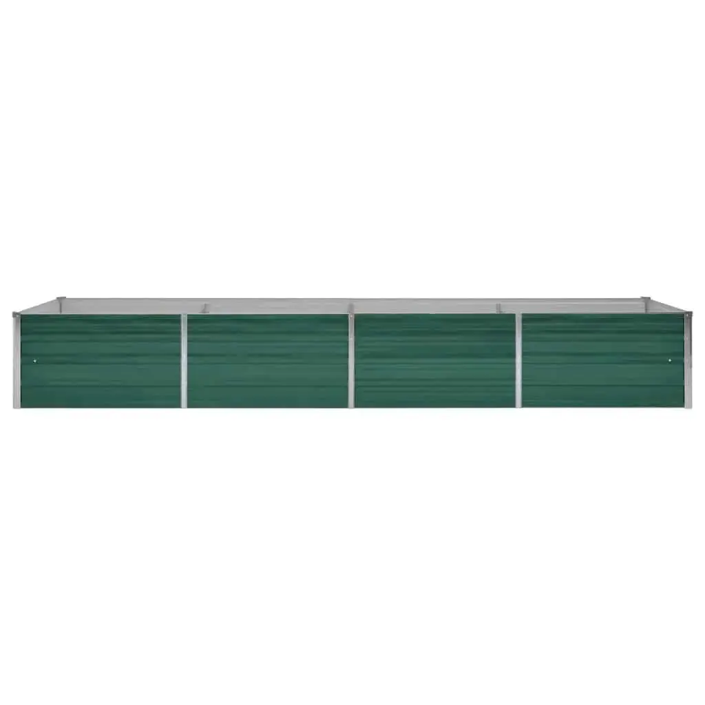 Raised Garden Bed Planter Box Galvanised Steel 320 x 80 x 45 cm Green