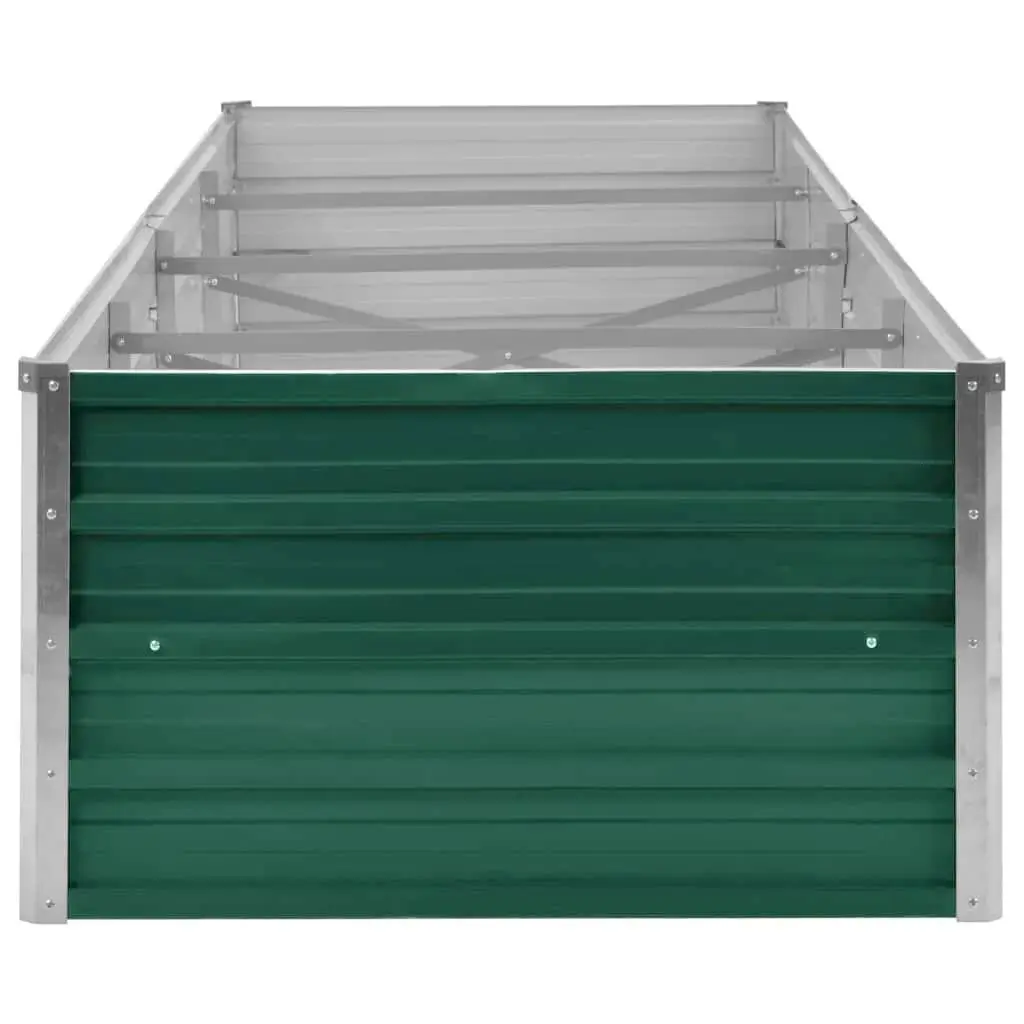 Raised Garden Bed Planter Box Galvanised Steel 320 x 80 x 45 cm Green