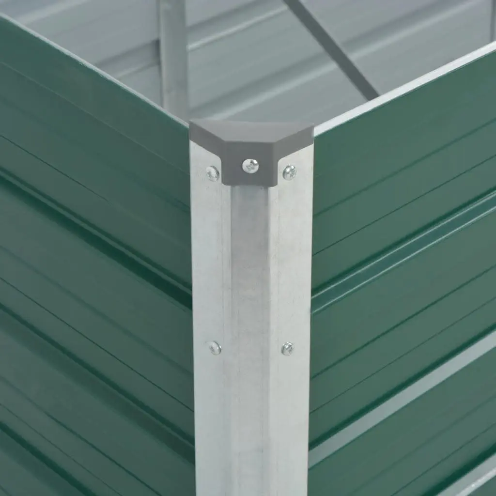Raised Garden Bed Planter Box Galvanised Steel 320 x 80 x 45 cm Green