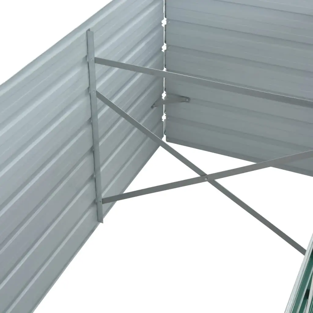 Raised Garden Bed Planter Box Galvanised Steel 320 x 80 x 45 cm Green