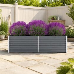 Durable Galvanised Steel Raised Garden Bed 160x40x45cm