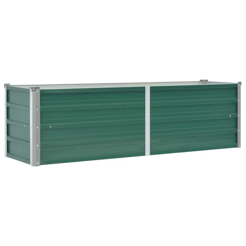 Raised Garden Bed Metal 160 x 40 x 45 cm Green
