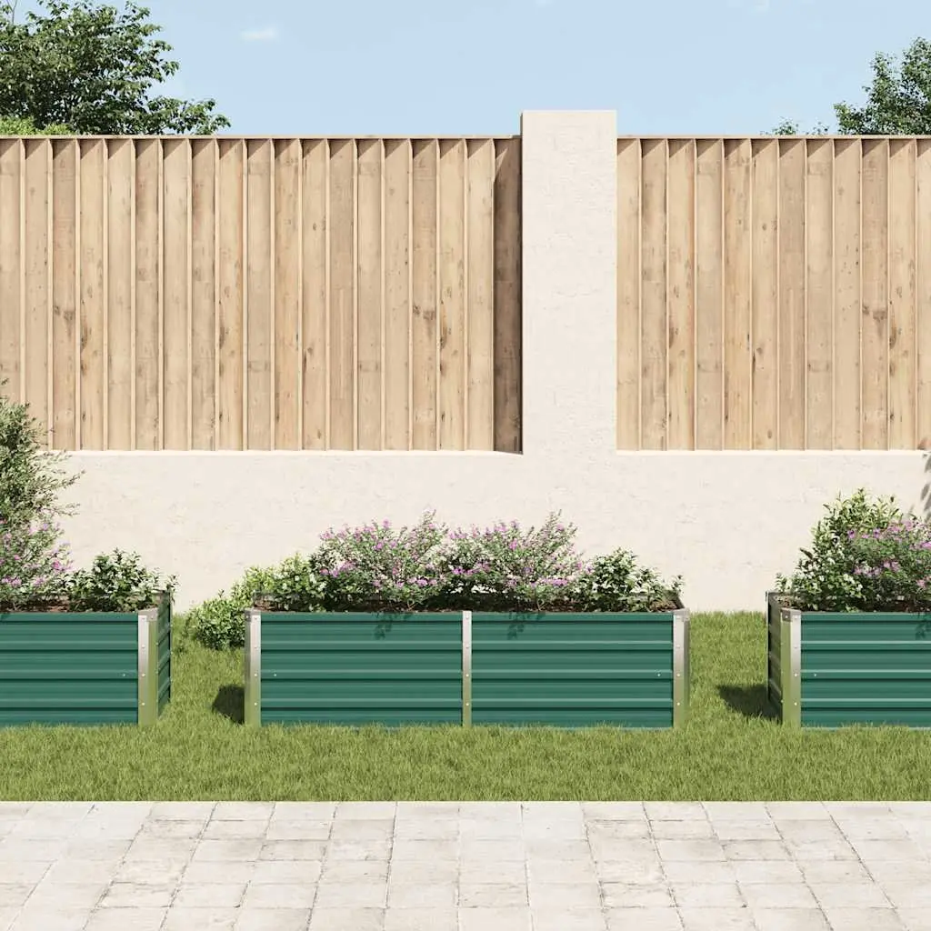 Raised Garden Bed Metal 160 x 40 x 45 cm Green