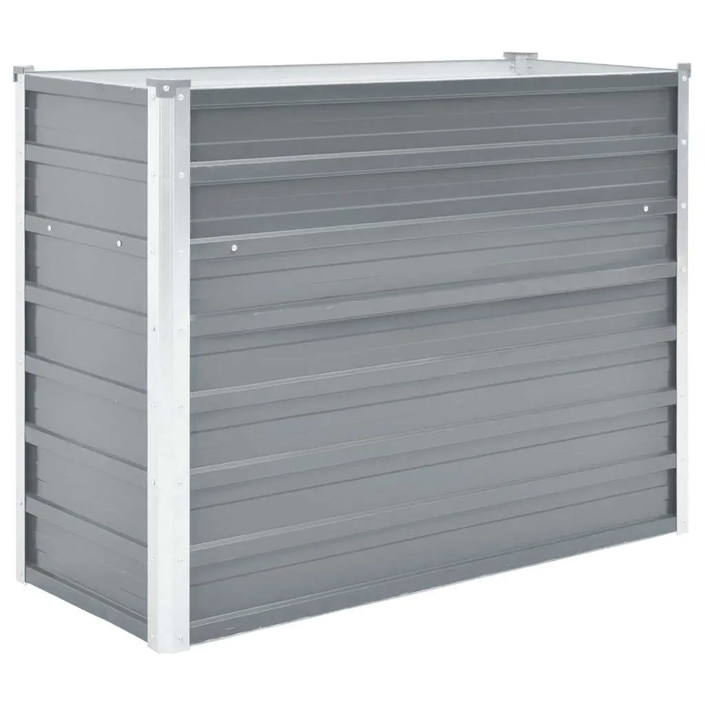 Raised Garden Bed Galvanised Steel 100x40x77cm Grey