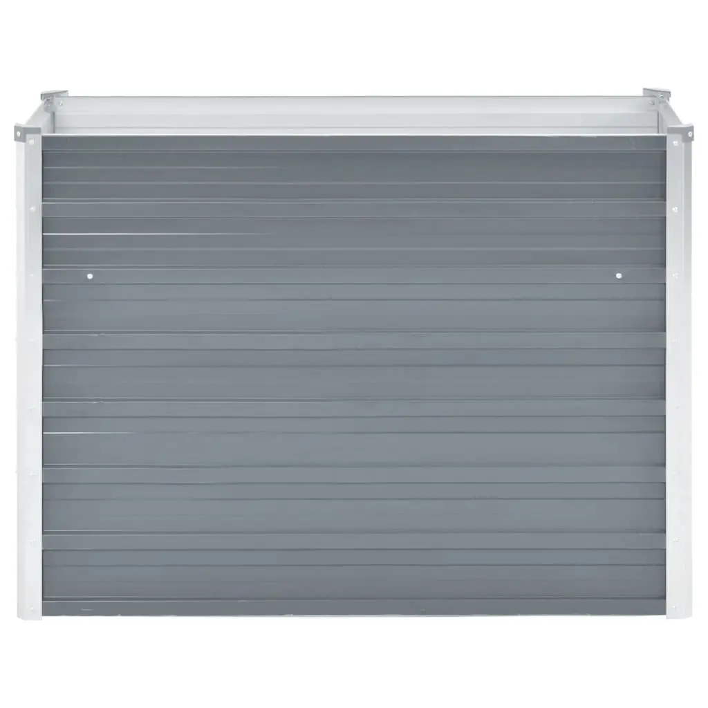 Raised Garden Bed Galvanised Steel 100x40x77cm Grey