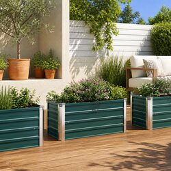Durable Metal Raised Garden Bed for Vegetables and Herbs