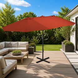High-Quality Double-Top Garden Parasol 460x270 cm