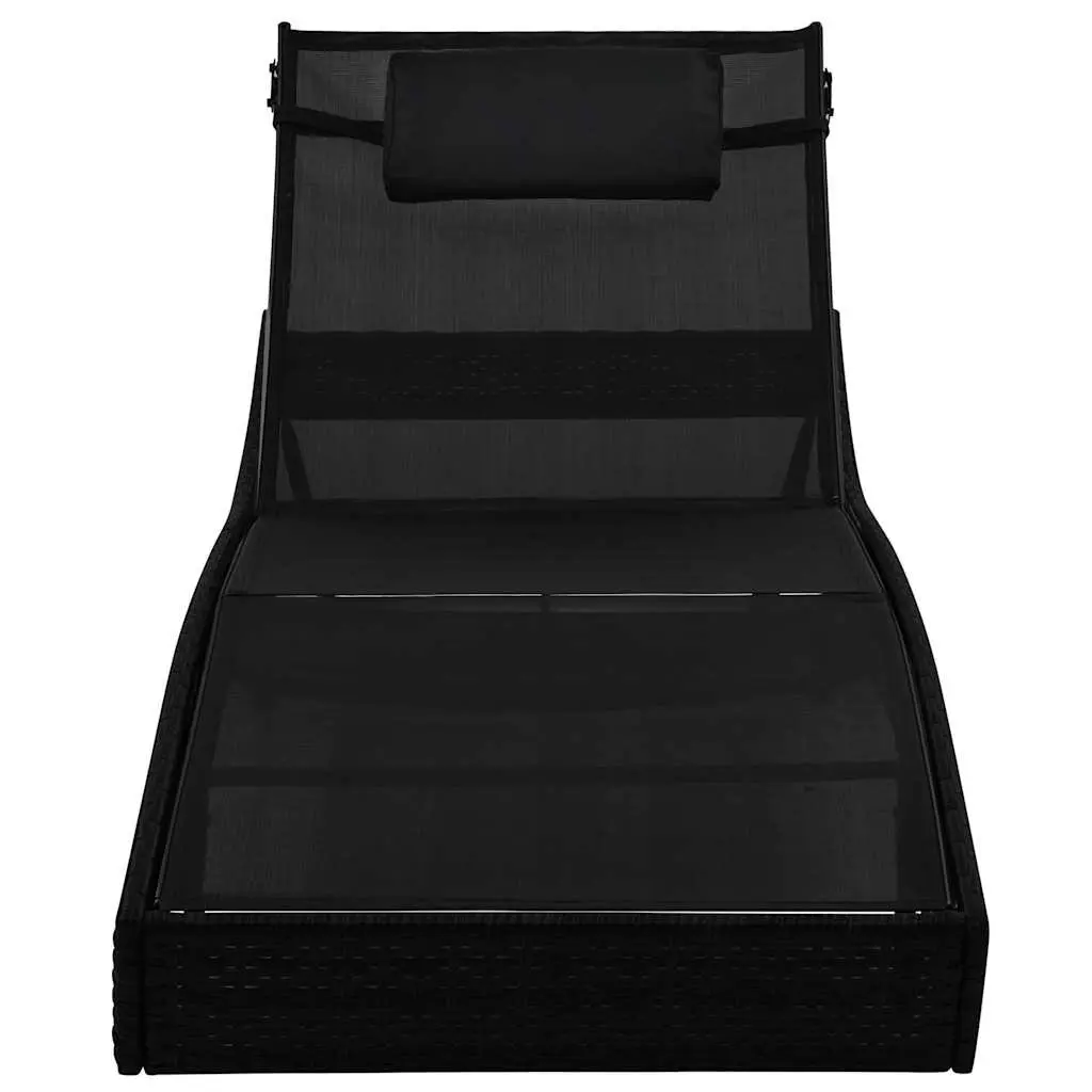 2-Piece Sun Loungers Set with Side Table