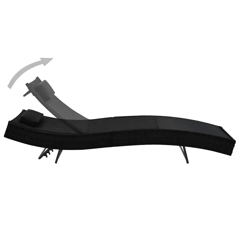 2-Piece Sun Loungers Set with Side Table