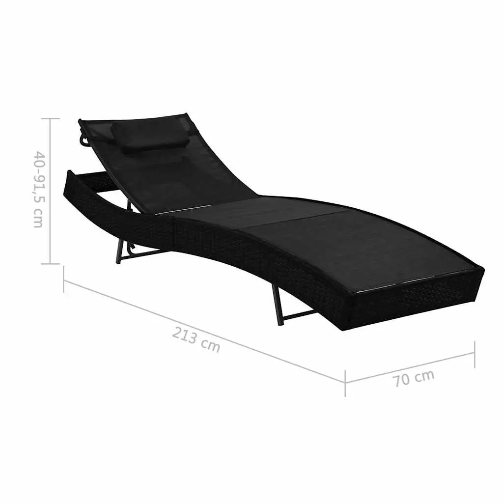 2-Piece Sun Loungers Set with Side Table