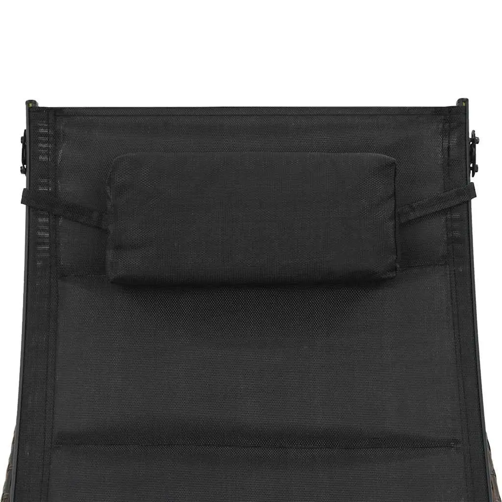 Poly Rattan Sun Lounger with Adjustable Backrest