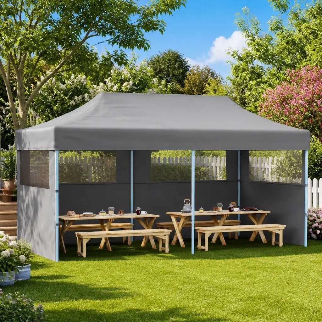3x6m Folding Pop-Up Party Tent with Sidewalls