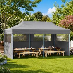 Sturdy 3x6m Folding Pop-Up Party Tent with Sidewalls