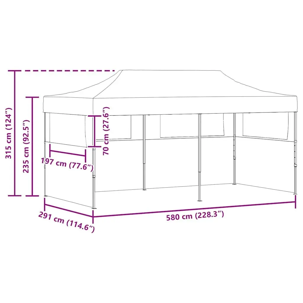 3x6m Folding Pop-Up Party Tent with Sidewalls