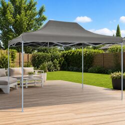 Foldable Pop-Up Tent 3x4.5m Outdoor Canopy Party Gazebo Anthracite with Stakes