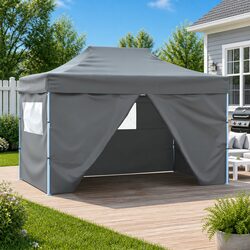 Premium Foldable Pop-Up Tent 3x4.5m with 4 Side Walls