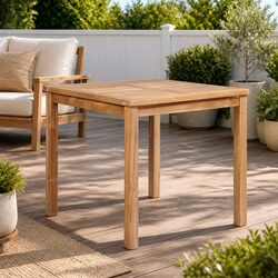 Solid Teak Wood Garden Dining Table 80x80x77 cm