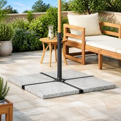 Heavy-Duty Square Grey Umbrella Weight Plate 25 kg