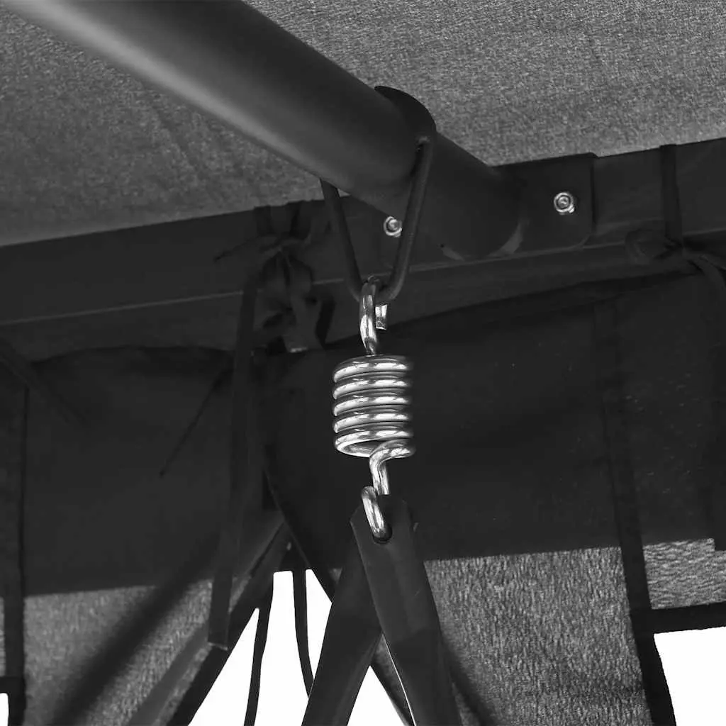Outdoor Swing Bench Canopy Bed Anthracite Steel