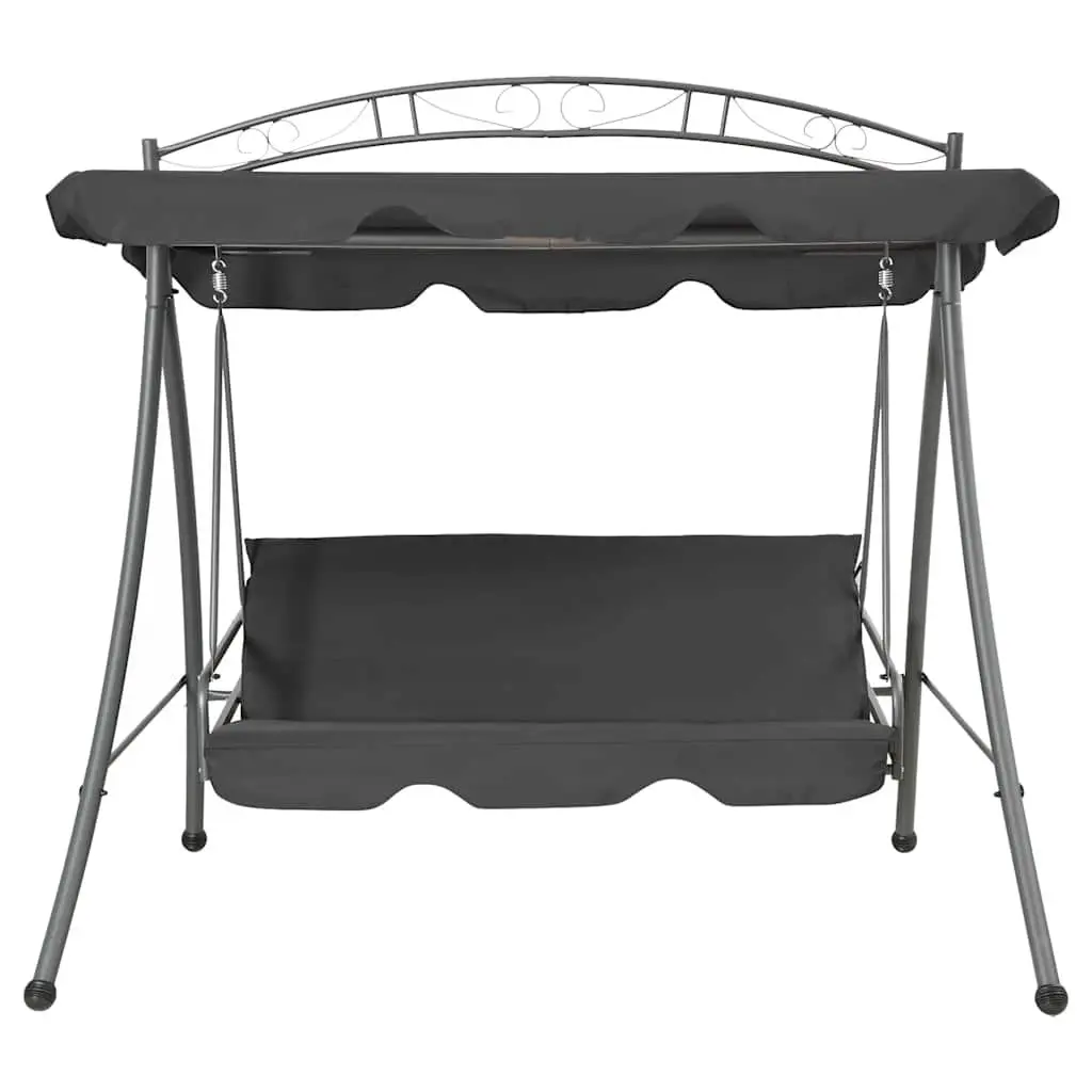 Outdoor Swing Bench with Convertible Canopy