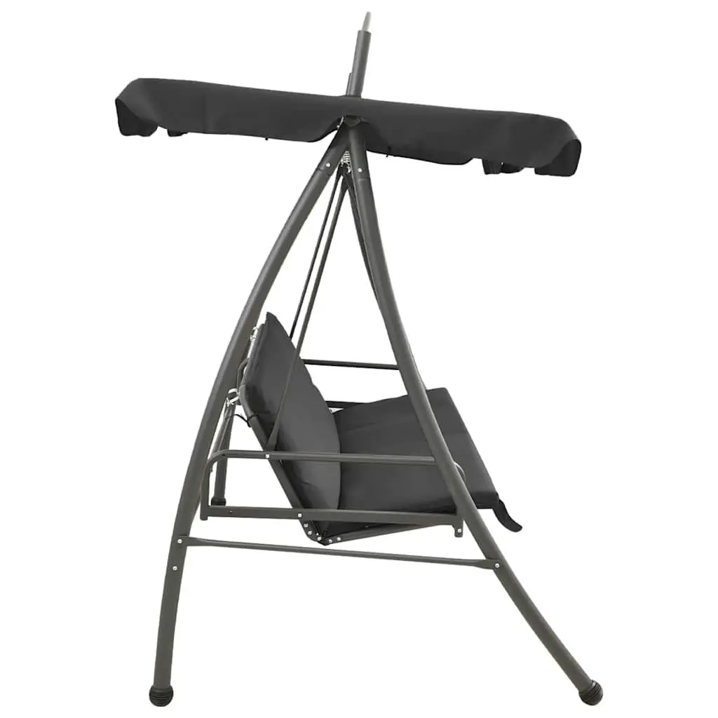 Outdoor Swing Bench with Convertible Canopy