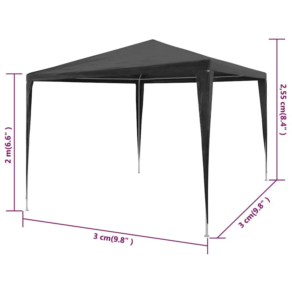 3x3m Anthracite Party Tent for Outdoor Events
