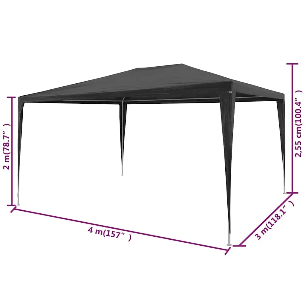 Anthracite 3x4 m Outdoor Party Tent