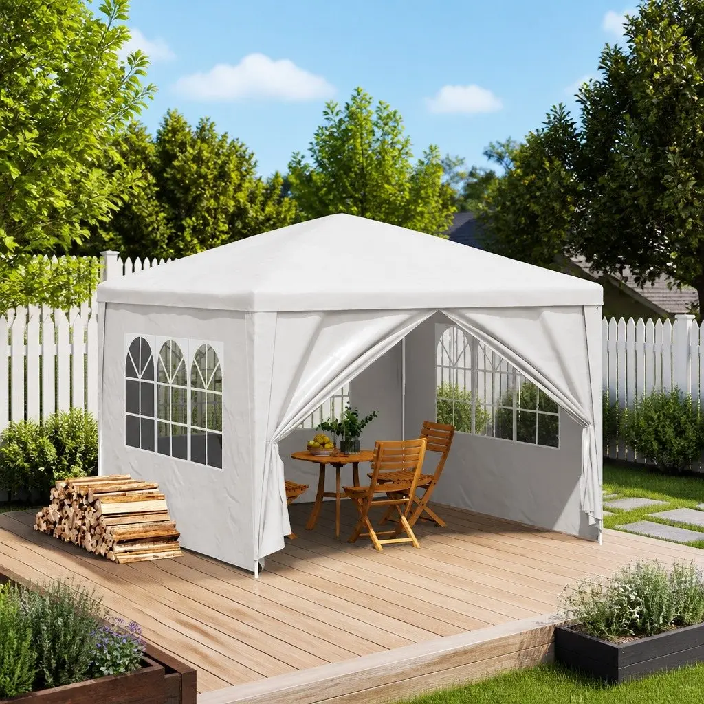 3x3 m White Canopy Tent for Outdoor Events