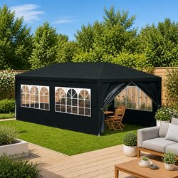 Green Outdoor Gazebo Party Tent 3x6m with Side Panels