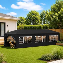Durable 3x9m Outdoor Gazebo with Side Panels