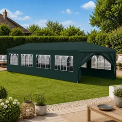 Durable 3x12m Green Outdoor Party Tent for Gatherings