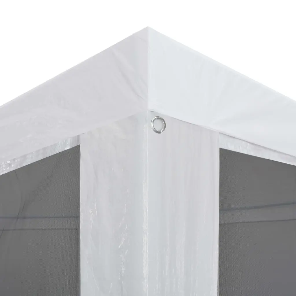 Party Tent PE 3x3m White with Mesh Sidewalls