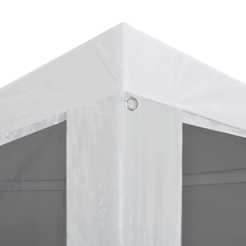 Party Tent PE 4x3m White with Mesh Sidewalls