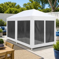 Durable Party Tent 6x3 m with Mesh Sidewalls