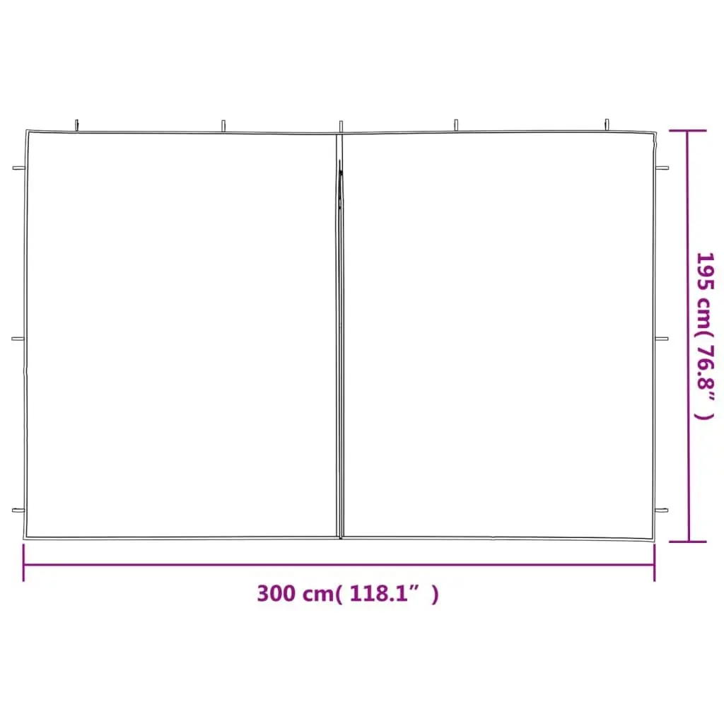 Party Tent Sidewall Panels with Zipper