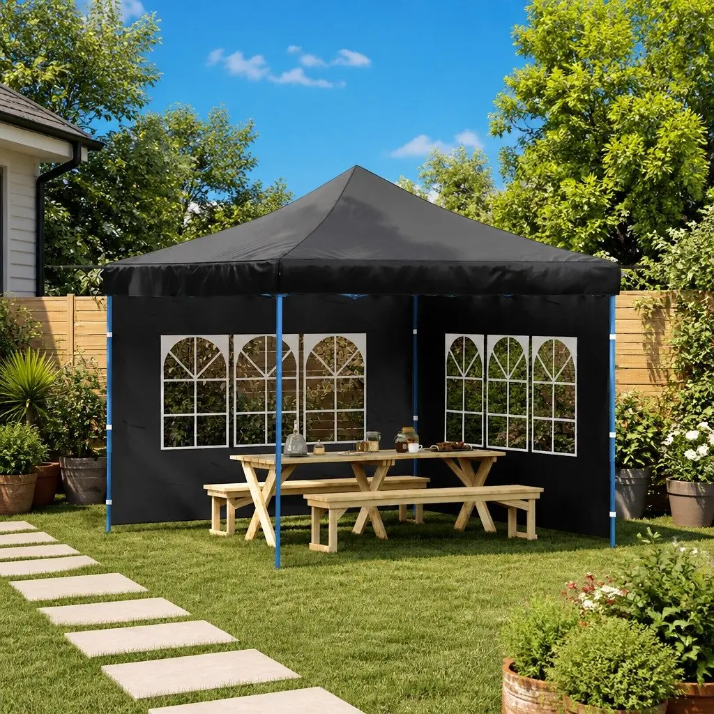 Weather-Resistant Marquee Tent Sidewall Panels with Windows