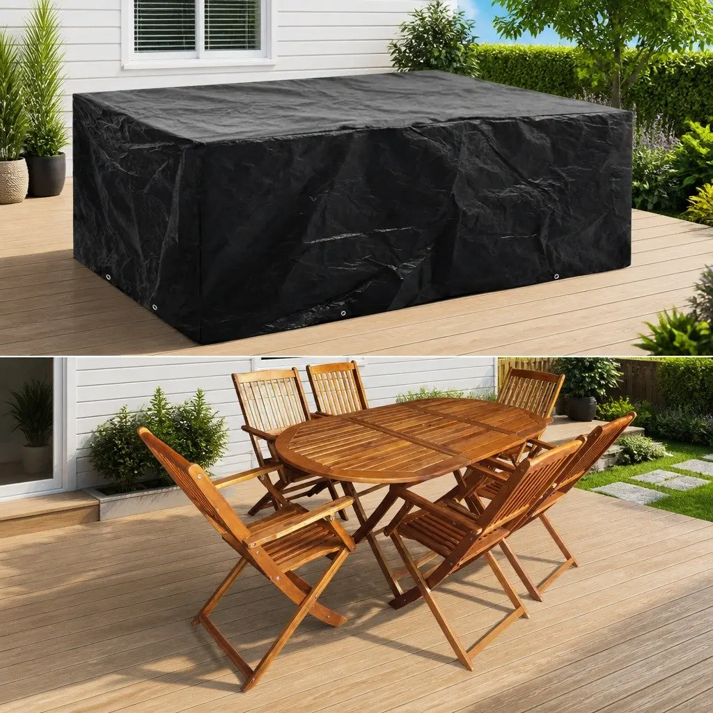 Black Outdoor Furniture Cover 242x162x100cm