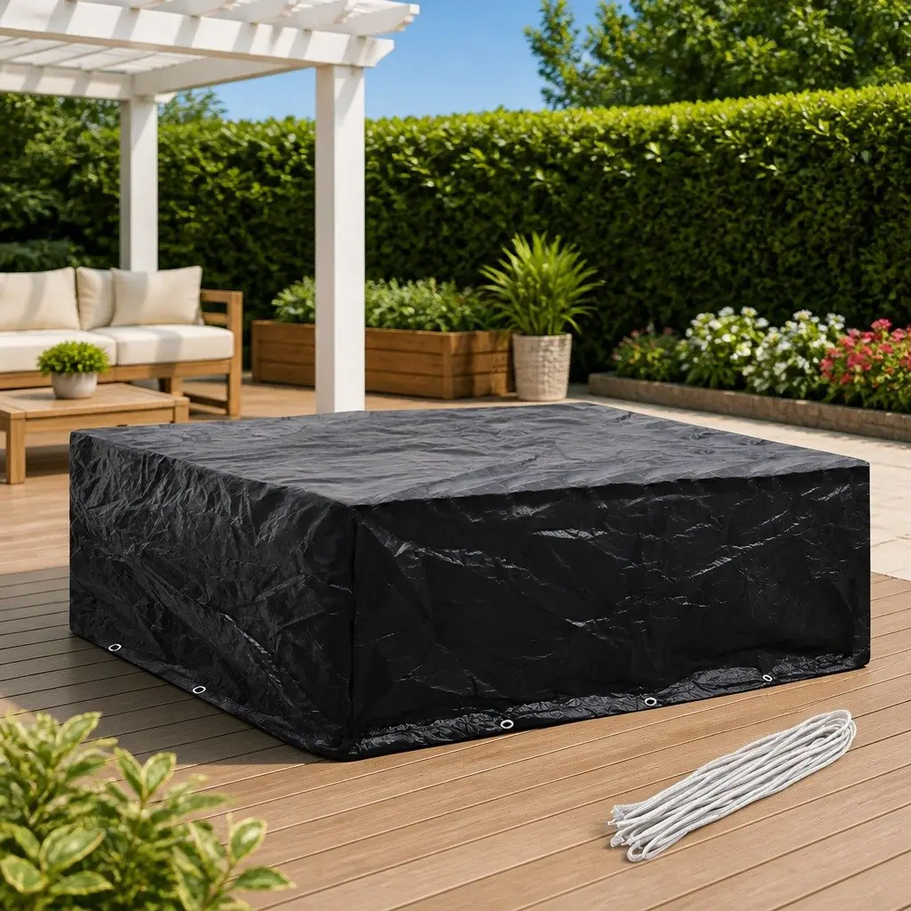 Black Garden Furniture Cover for Outdoor Use