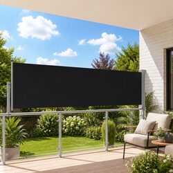 Durable 100 x 300 cm Retractable Side Awning for Patios