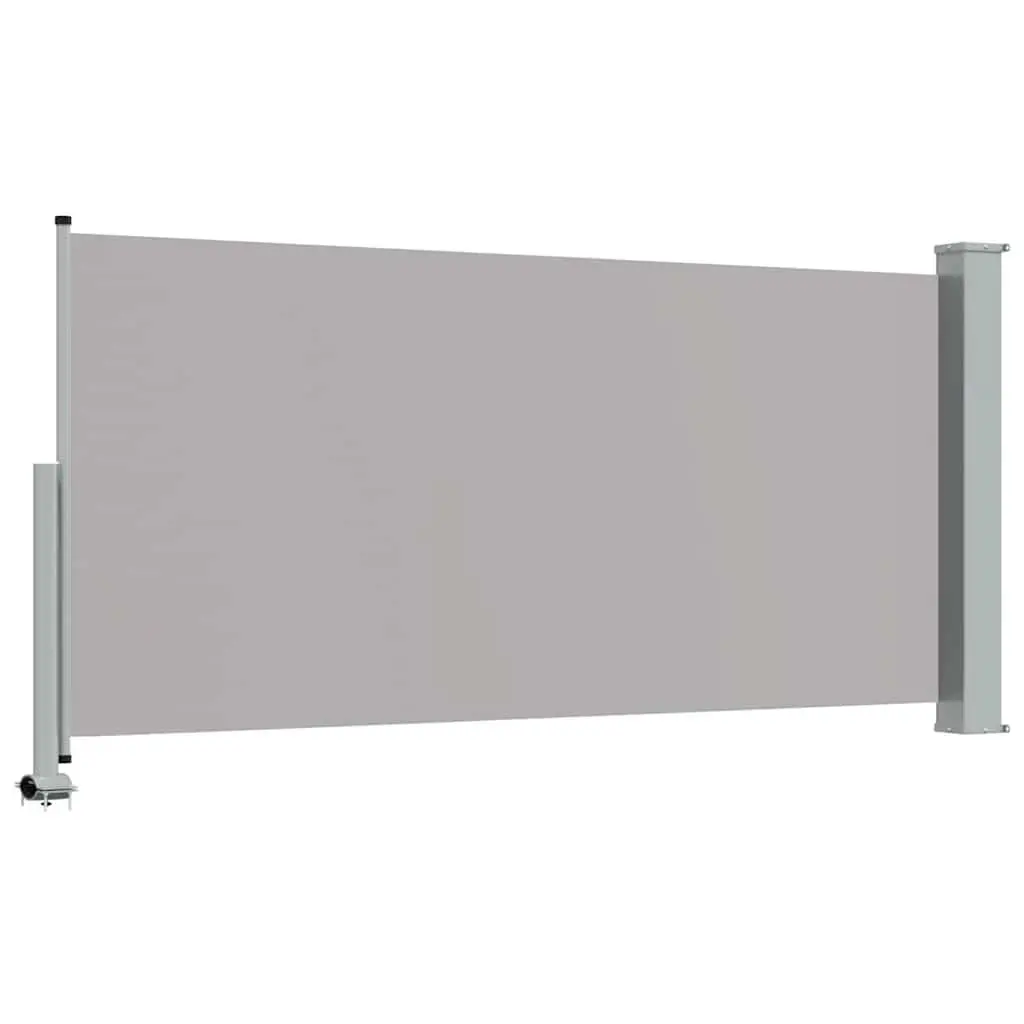 Grey Retractable Side Awning 120 x 300 cm
