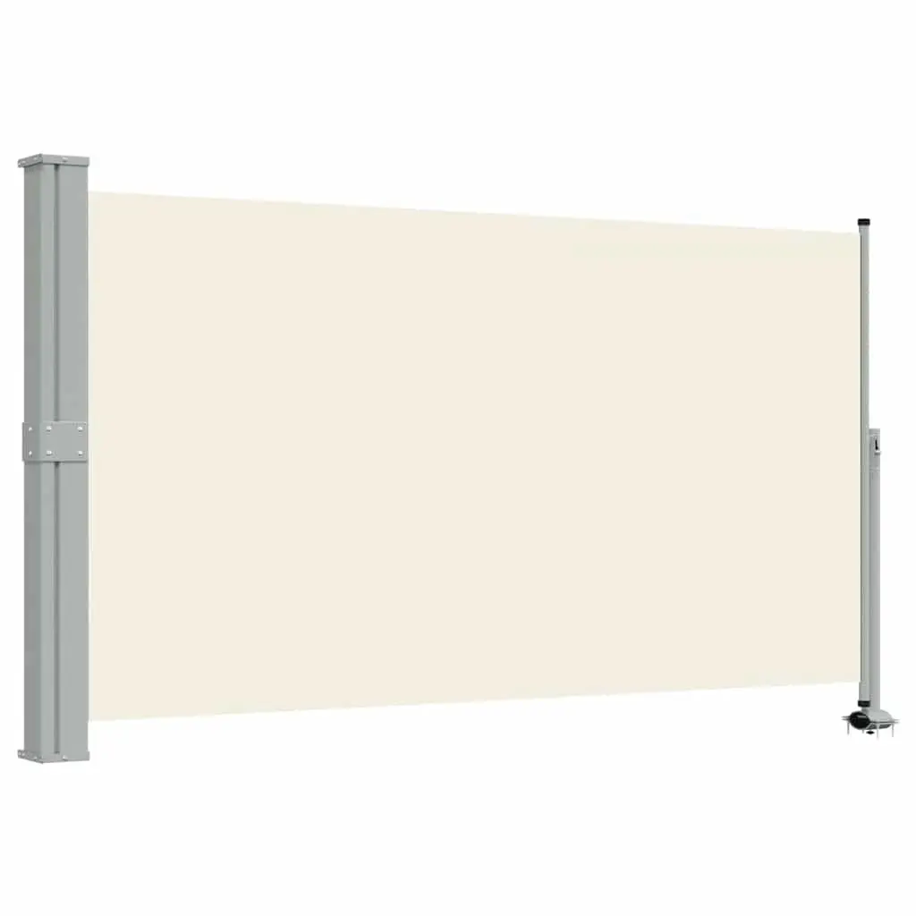 Cream Retractable Side Awning 140 x 300 cm